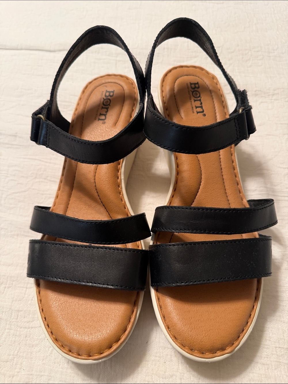 Born Black Strappy Slingback Sandals
